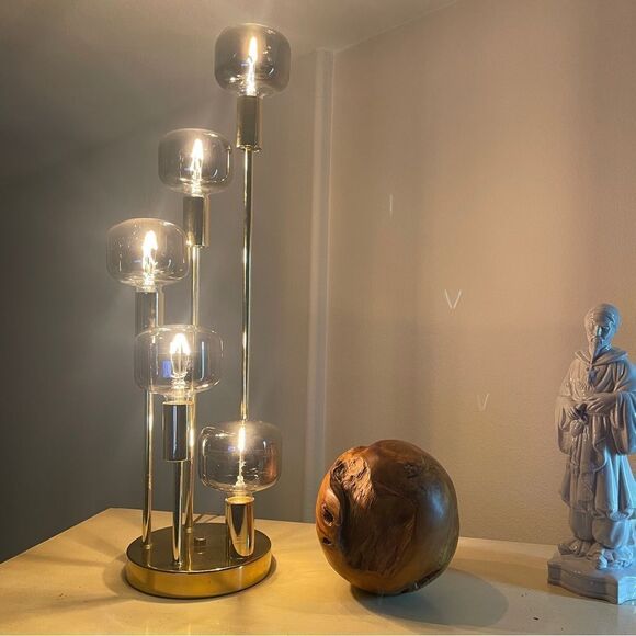 ♥️ Mid Century Modern Cascade lamp attributed to Robert Sonneman, brass - Picture 14 of 14